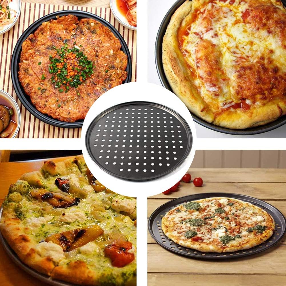 Bandeja Crujiente para Pizza Crujiente de 12.5 Pulgadas （2pc） Bandejas para  Pizza Perforadas para Horno Bandeja para Pizza Bandeja para Hornear Pizza  Antiadherente NALCY Hogar y cocina Bandejas y rejillas futakuchi-hakata.com