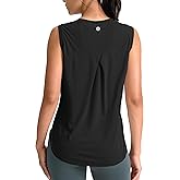 SANTINY Women's Sleeveless Workout Tops Breathable Lightweight Active Tennis Yoga Shirts Athletic Running Tank Tops for Women