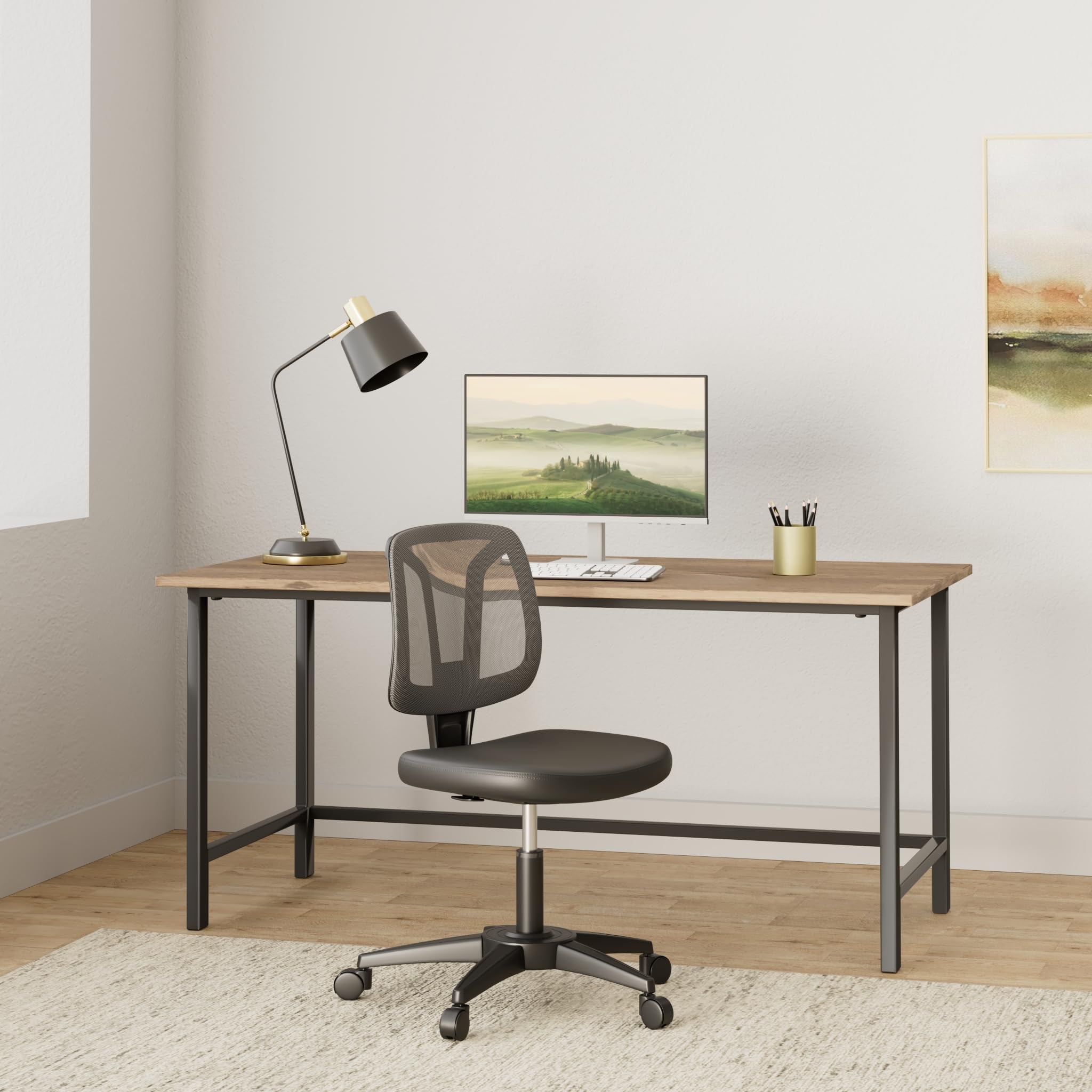 Mua iCoudy Armless Office Chair Ergonomic Swivel Small Computer Desk ...