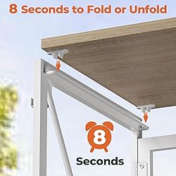 SOROGRA Folding Desk with Storage Pocket for Small