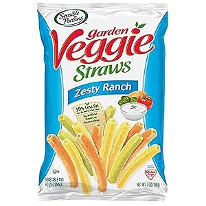 Sensible Portions Garden Veggie Straws, Zesty Ranch, 7 oz. (Pack of 6)