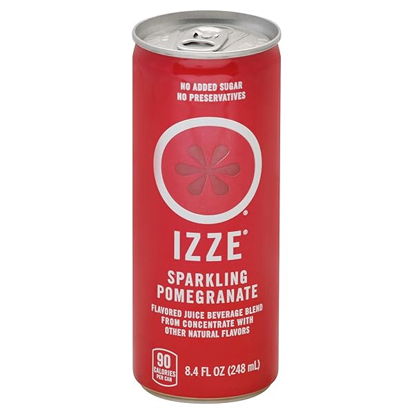 IZZE SPARKLING JUICE, POMEGRANATE, 8.4 OZ CAN