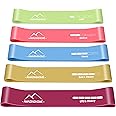 AMAZINGHOME Resistance Bands for Exercise - 5 Pack Natural Rubber Resistance Fitness Exercise Bands with 5 Different Resistan