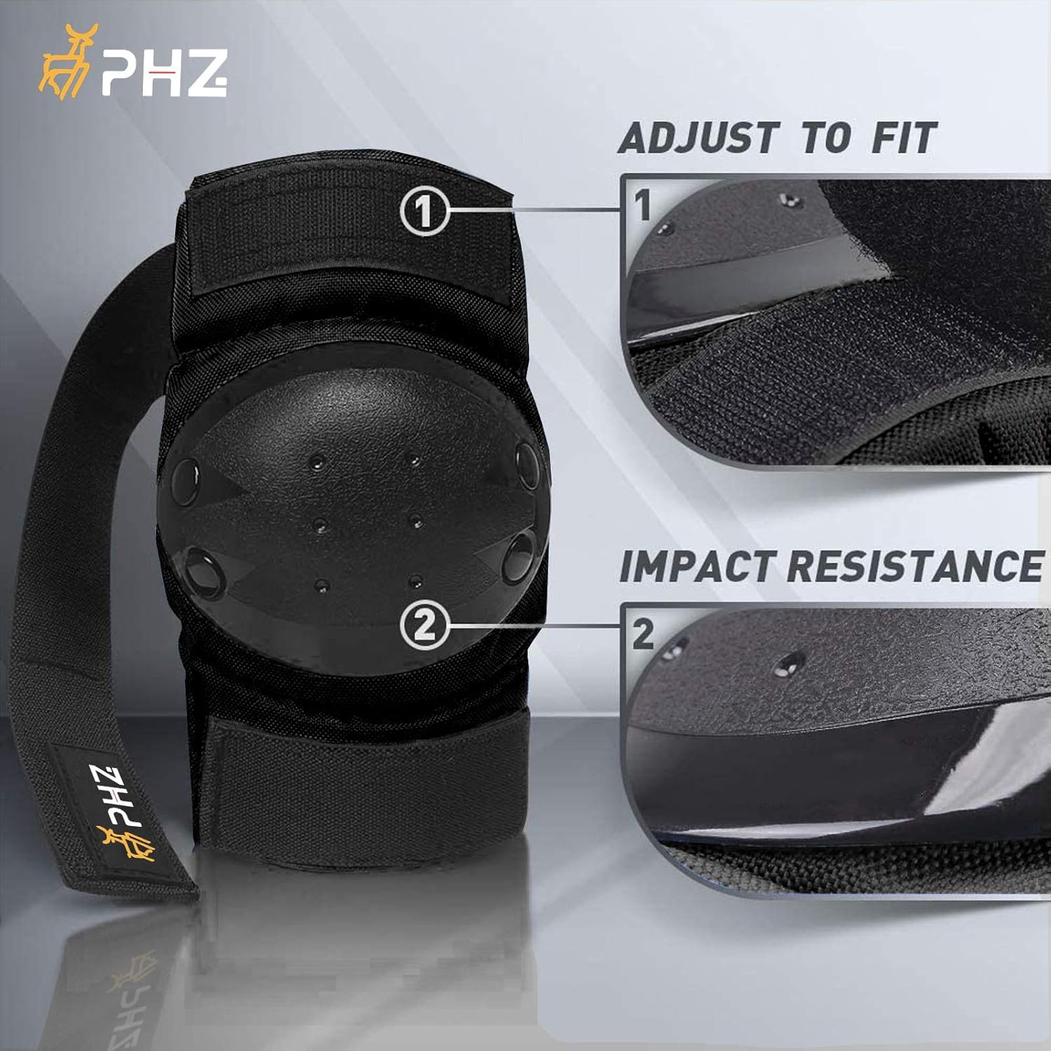 PHZ. Adult/Kids Knee Pad Elbow Pads Wrist Guards Protective Gear Set for Multi Sports Skateboard Inline Roller Skatings Cycling Biking Riding BMX Bicycle Scooter : Sports & Outdoors