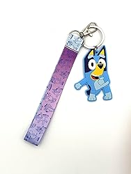 UPD BIuey Wrist Lanyard with Rubber Keychain