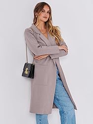 ANRABESS Long Sweater Cardigan Women Knit Open