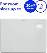Devola 1500W Wifi Enabled Glass Panel Heater White view 3