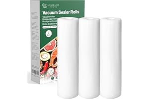UTILIMATES Vacuum Sealer Bags for Food, BPA-free Heavy Duty Vacuum Sealer Bags Rolls 11 Inch 16 Feet 3-pack, Ideal for Custom Fit Food Saver, Seal a Meal, or Sous Vide