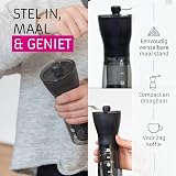 Hario Transparent Black Mini Mill Plus Hand Coffee Grinder Ceramic Burrs 24g view 3