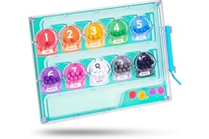 Mint Green Magnetic Color & Number Maze – Montessori Wooden & ABS Toddler Puzzle Board with Secure Screwed Panel for Safe Pla