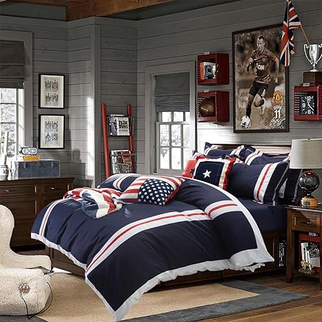 Amazon Com Thefit Home Textile Cotton Fabric American Flag