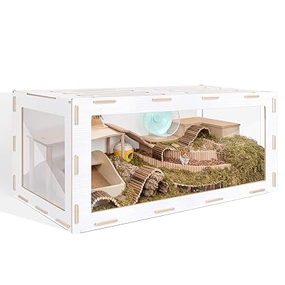 Niteangel Bigger World - MDF Aspen Small Animal Cage for Hamsters Gerbils Degus Mices or Other Similar-Sized Pets