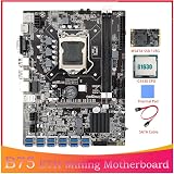 Lodokdre B75 ETH Mining Motherboard LGA1155 12x PCIe USB G1630 CPU Cable SSD view 7