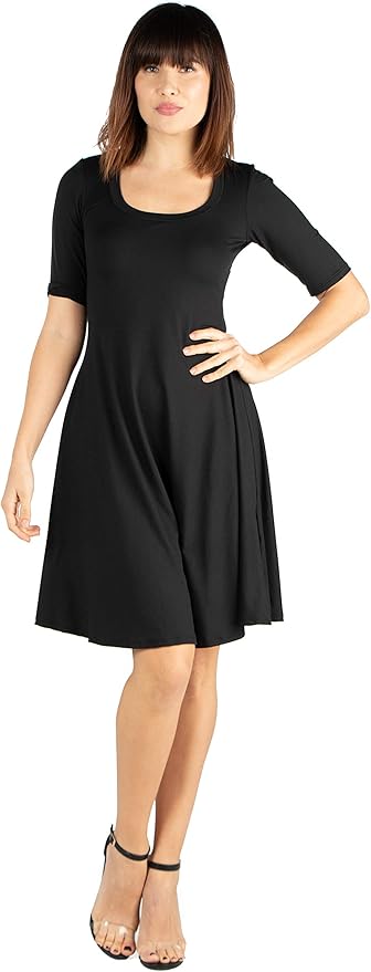 summer dresses with elbow length sleeves