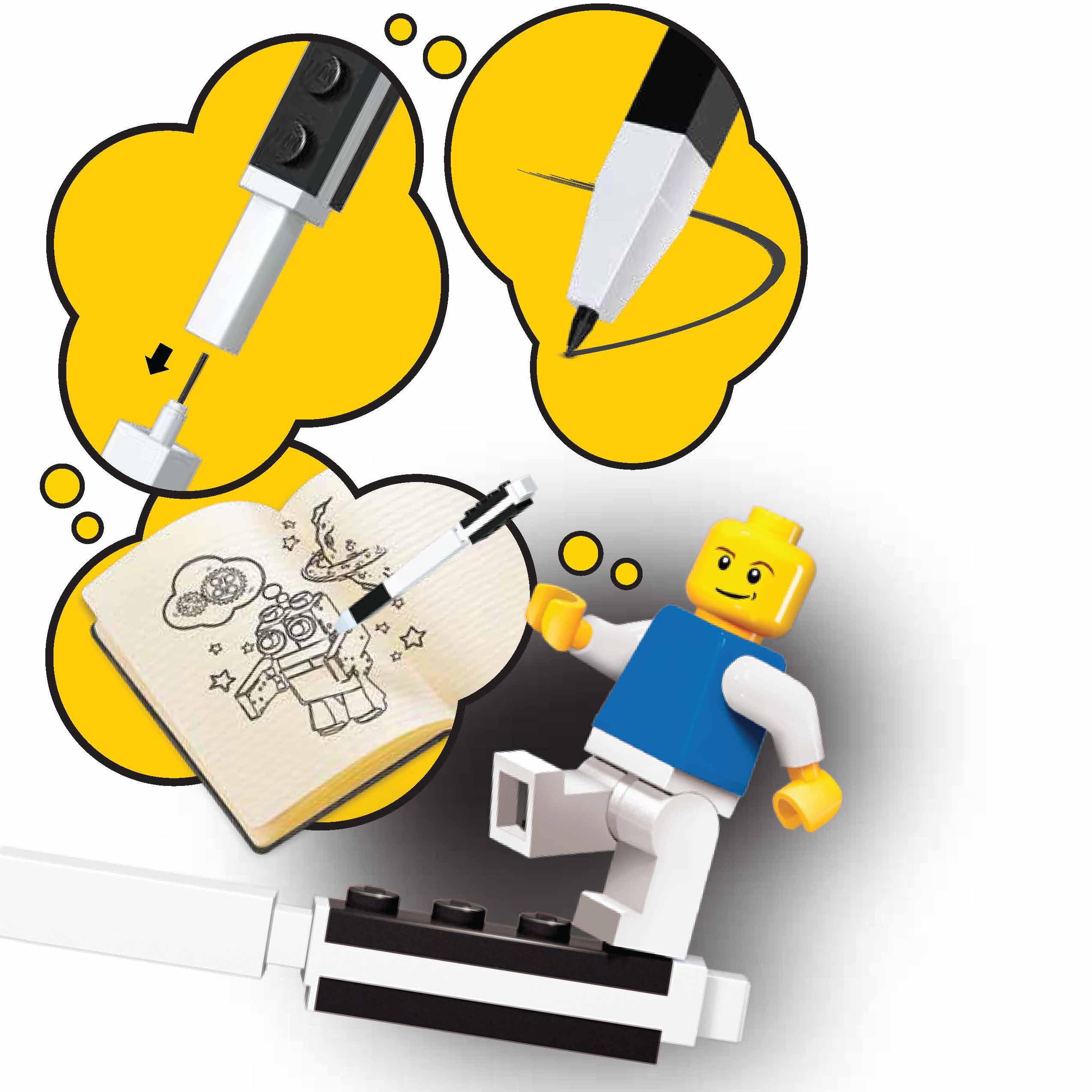 IQ LEGO Stationery Pen Pal - LEGO Mechanical Pencil and Classic Minifgure (Minifigure Colors May Vary)