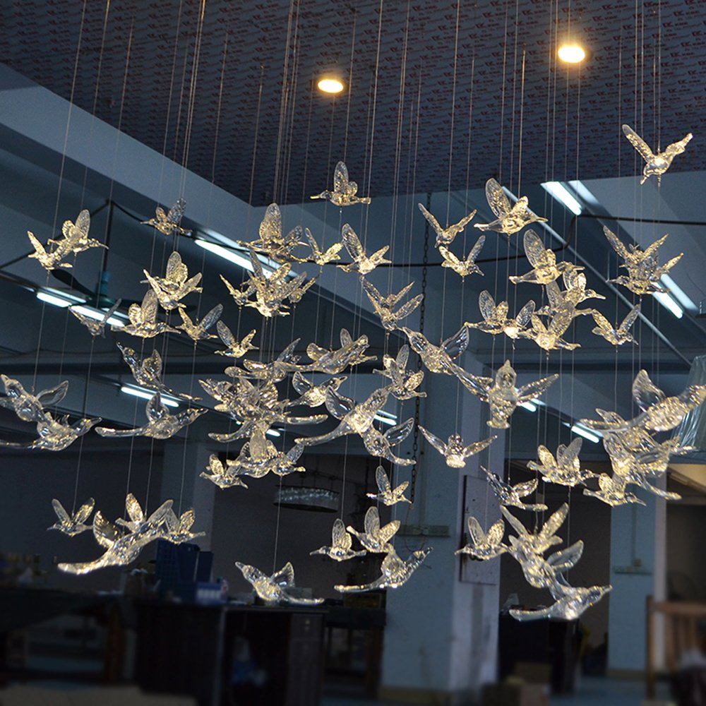 Ceiling Decoration Flying Bird Lifelike DIY Hanging Decorative for Kindergarten Shopping Mall Bedroom Party Christmas Tree