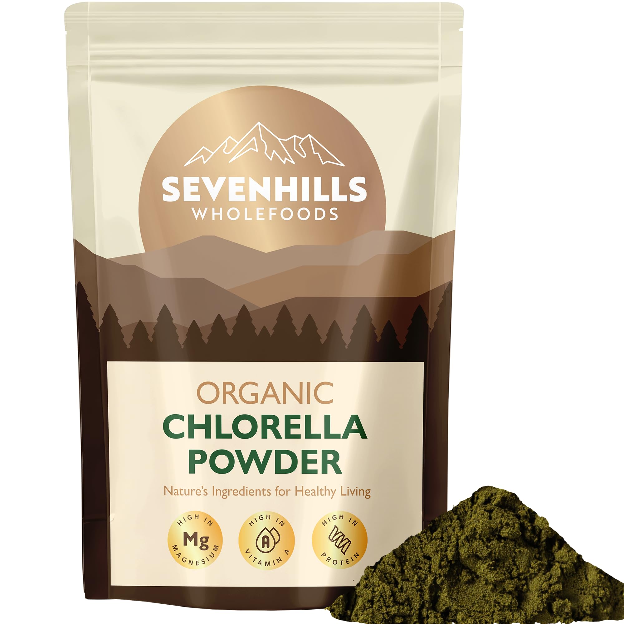 Sevenhills Wholefoods Organic Chlorella Powder 1kg | Broken Cell Wall | High in Vitamin & Minerals