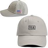 LELVK American Flag Patriotic Baseball Cap | Embroidered USA Flag 100% Cotton Adjustable Hat for Men & Women