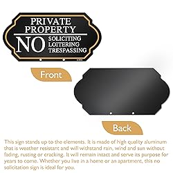 Private Property No Trespassing Sign with Stake, No