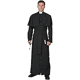 Plus Size Deluxe Priest Costume - 4X Bundle w/Cross Accessory