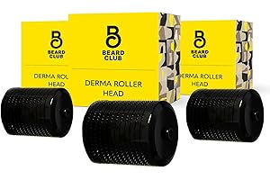 The Beard Club Derma Roller Replacement Head - 0.3mm Titanium Microneedles - 3 PACK