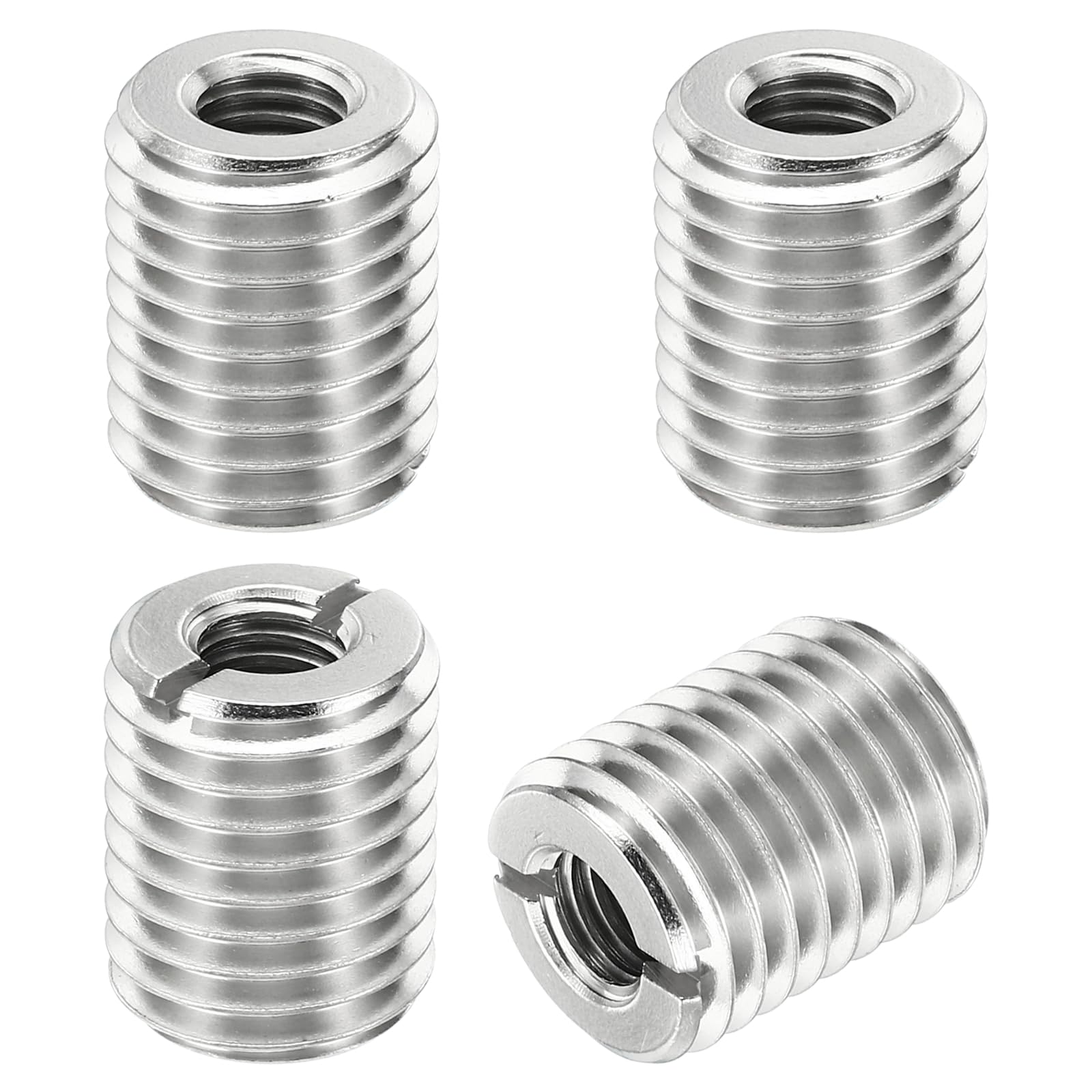 PATIKIL Thread Adapters Sleeve Reducing Nut, 4 Pcs M20x2.5 Male to M10x1.5 Female Repairing Insert Nut Screw Reducer Stainless Steel Fastener 25mm โ image 1