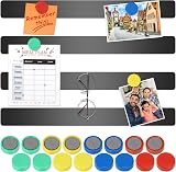 Wukong Magnetic Stainless Black Boards Strips Pack of 4 30x3 cm Adhesive
