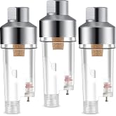 Honoson 3 Pcs 1/8" Bsp Threads Airbrush Water Trap, Oil Water Separator | Airbrush Inline Water Trap, Mini Filter Air Separator, Clear Body Design, Direct Connection, Protects Paint Finish