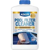 ADIOS! Pool Filter Cleaner for Cartridge DE and Sand, 4X Enzyme Soak - 32oz | Liquid Degreaser with Deep Enzyme Cleaning, Concentrated Solution for Multiple Washes, For Pleated Paper Sand and DE Media