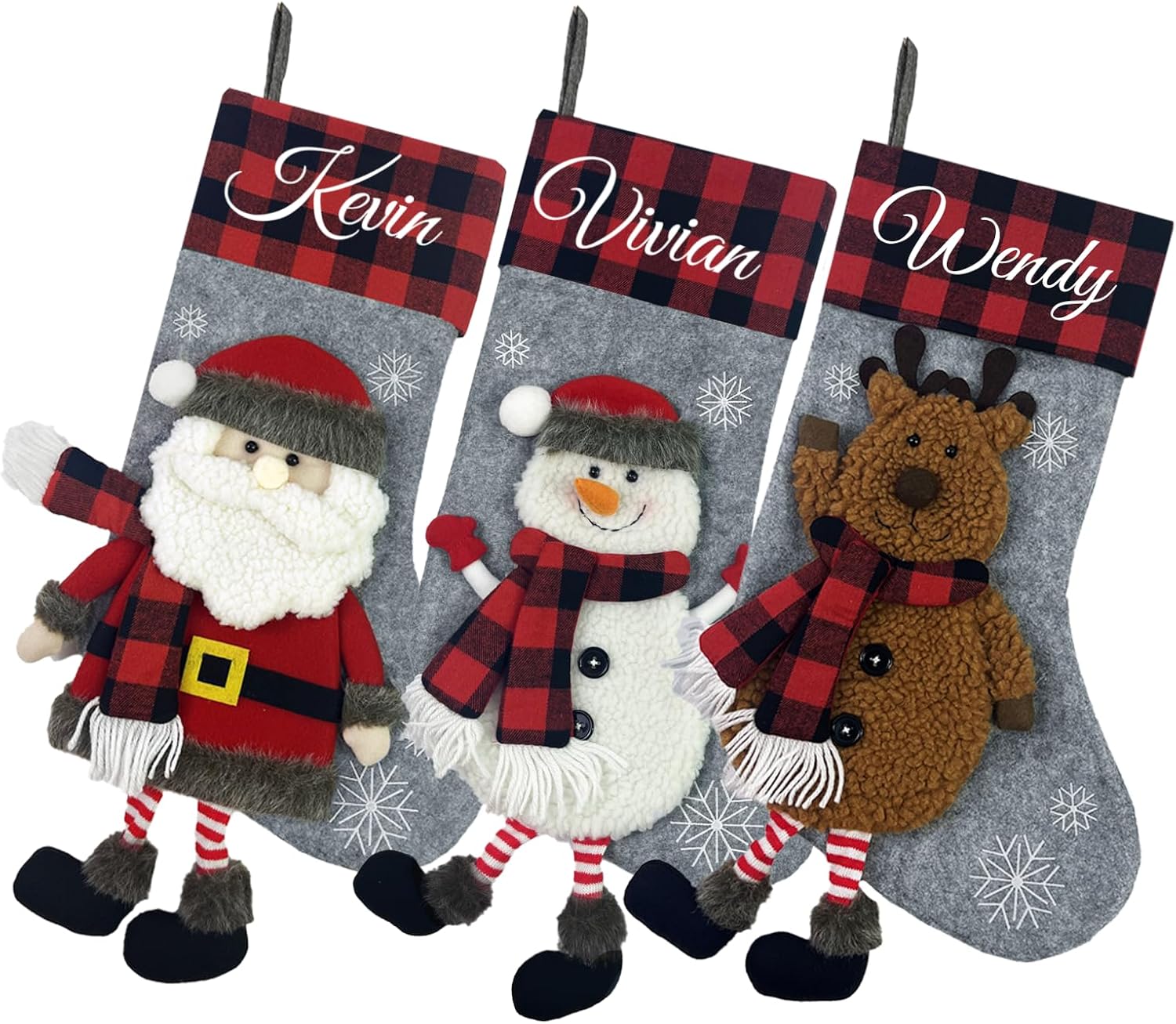 Stockings & Holders - Lcyawer Personalized Christmas Stockings, Custom Christmas Stocking Gifts for Kid Dad Mom, 18