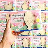 BOIKOKY 12 Pack Spa Party Favors for Kids - Individually Wrapped Paint Your Own Wooden Magnet Craft Kits with Thank You Card, Spa Birthday Decorations for Girls