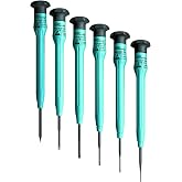 Moody Tools 58-0316 6-Piece Fixed ESD-Safe Short Slotted Screwdriver Set
