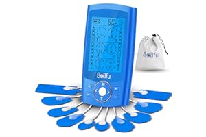 Belifu Dual Channel TENS EMS Unit 24 Modes Muscle Stimulator for Pain Relief Therapy, Electronic Pulse Massager Muscle Massag