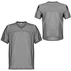 Aumudle Men Blank Plain Football Jersey Practice