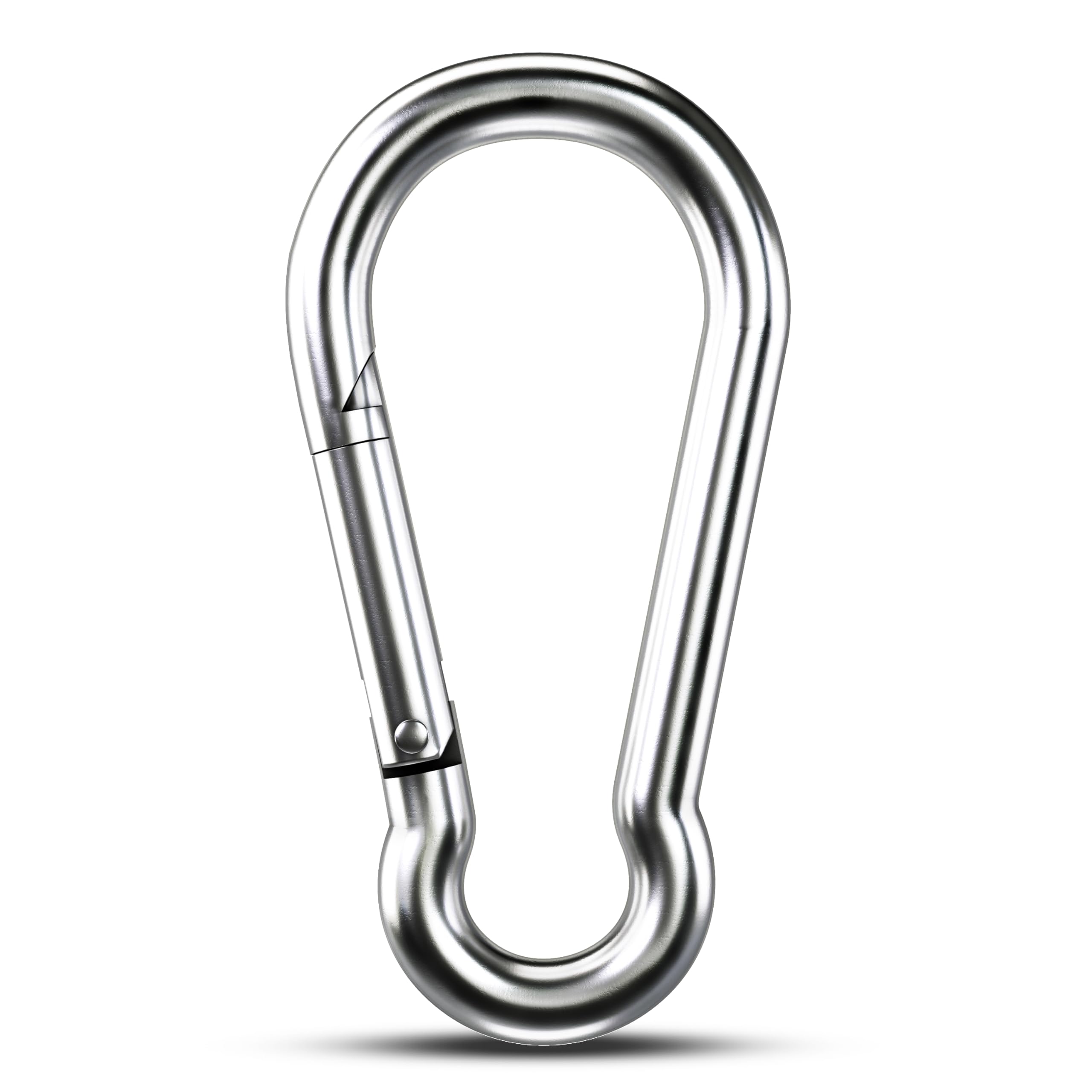 Photo 1 of Large Carabiner Clip Hooks, 1pc 4 inch Carabiner Heavy Duty, 304 Stainless Steel Spring Snap Hook Fits Camping Hanging Hiking Weight Lifting, Metal Clips for Rope or Chain