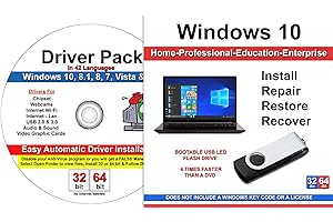 Computer Werx Compatible with Windows 10 Home, Professional, Education & Enterprise Repair Restore Recover Reinstall USB with
