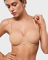 INLYRIC Women's Sheer Strapless Bras Mesh Sexy