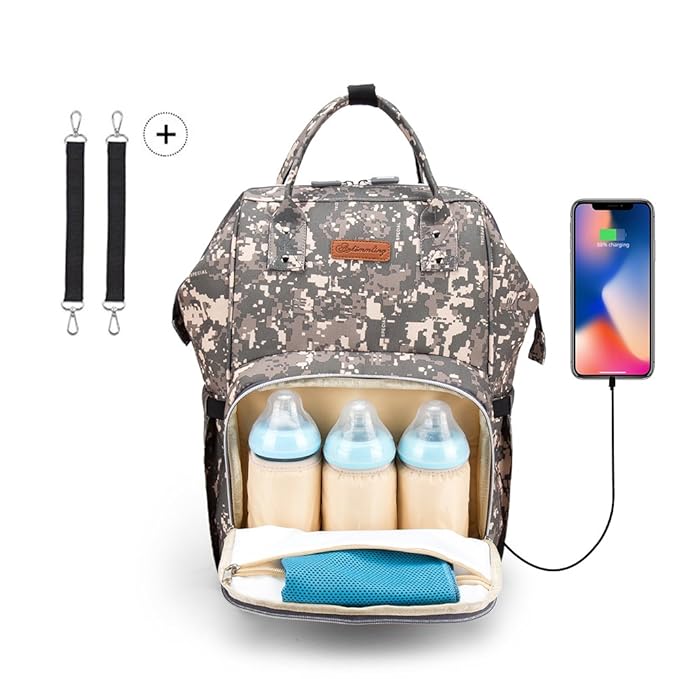 pink camo diaper bag backpack