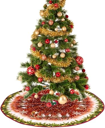 Babbo Natale 90 Cm.Bozaap Copri Base Per Albero Di Natale 90 Cm Motivo Babbo Natale Alce E Serpente Amazon It Casa E Cucina