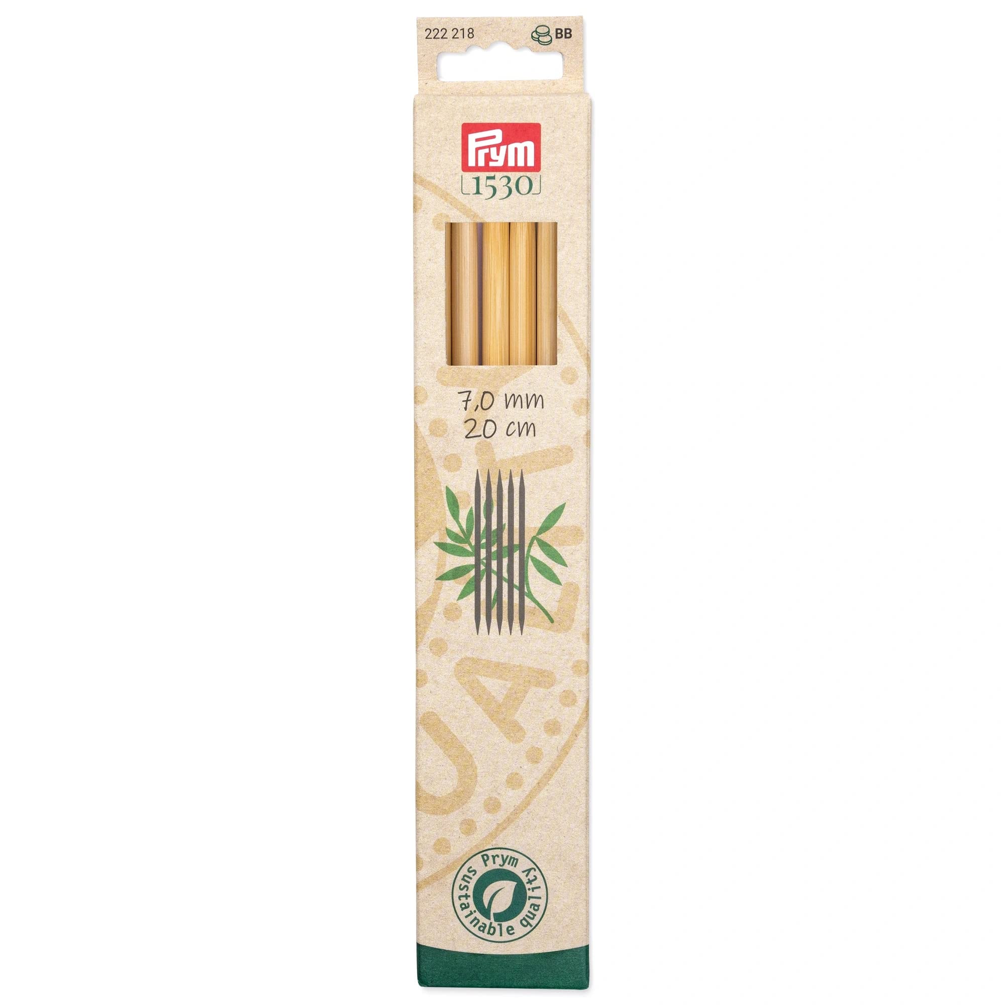 Prym Knitting Needles, Wood-Coloured, One Size