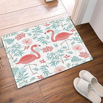 Shuhui Dessin Animé Magnifique Flamant Rose Et Feuilles