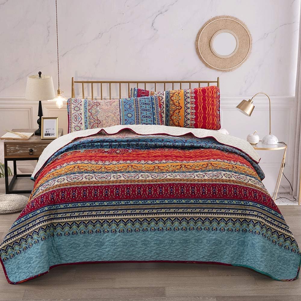 WONGS BEDDING Copriletto 220 x 240 cm, 3 pezzi, per letto