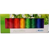 Mettler Thread Silk Finish 100% Mercerized Cotton Sewing Set; 8 Spools Summer Color Collection