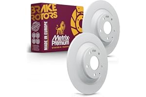 Metrix Premium Chassis Parts - 11.92 inch (302.75mm) 2 PC Rear Coated Solid Disc Brake Rotor Fits 2013-2023 Mazda CX-5, 2020-2023 Mazda CX-30, 2022-2023 MX-30 EV, Replacement 981008FZN Made in Europe