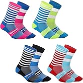GuaziV Mens Womens Cycling Socks,4-6pcs Running Socks Colourful Athletic Socks Ankle Sport Socks 6-11