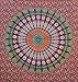 Popular Handicrafts Tapestry Wall Hanging Hippie Mandala Bohemian Hippy Intricate Indian Tapestries Bedspread 84x90 Inches (215cm x 230cm) Blue Orange