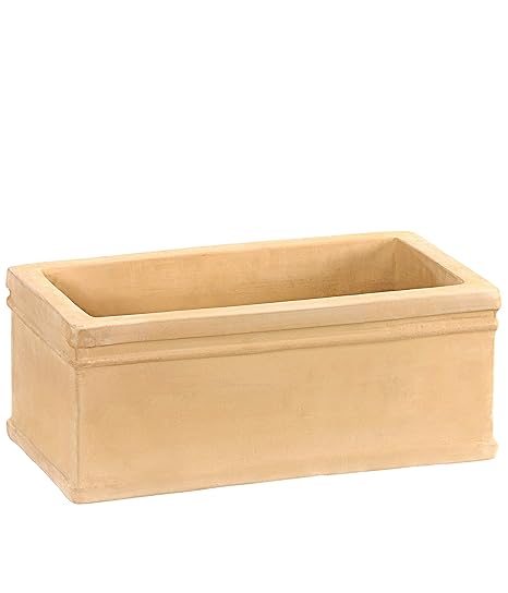 Dehner Blumenkasten Terra, ca. 44 x 22 x 18 cm, Terrakotta, hellbraun