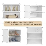 HOMIDEC 10-Tier Shoe Rack Dustproof Narrow Tall Storage Cabinet Door Hook view 4