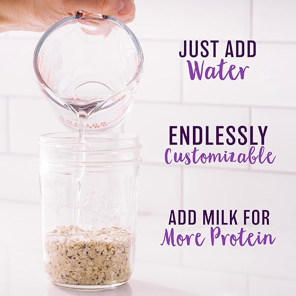 OATSOME ORGANIC OVERNIGHT OATS WITH CHIA, FLAX, & HEMP, GLUTEN-FREE OATMEAL WITH 7G OF PROTEIN, 12OZ BAG