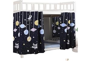 Qubanda Bottom Bunk Bed Curtains Cloth Bed Canopy Blackout Students Curtain Shading Nets Breathable Dustproof Single Sleeper